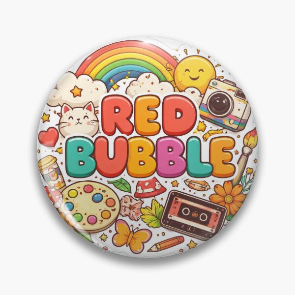 Item preview, Red Bubble – Colorful Retro Creative Sticker Illustration designed and sold by Antonia2412.