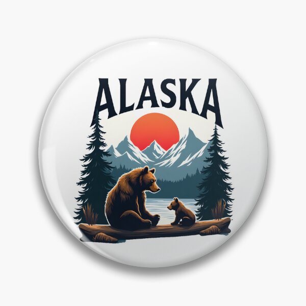 Item preview, Alaska brown bear and baby bear designed and sold by pixeldizajn.