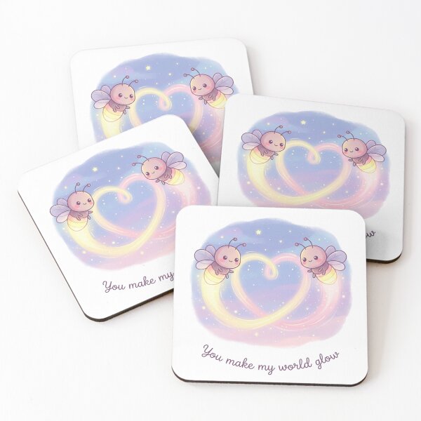 Item preview, Cute Firefly Couple in Love – Valentine’s Romantic Gift Design designed and sold by Nice Vibes Prints.