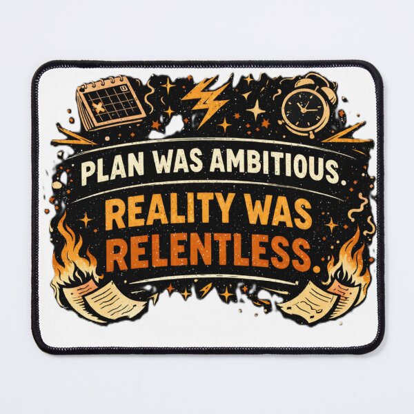 Item preview, plan was ambitious. reality was relentless. designed and sold by Shop-Pi.