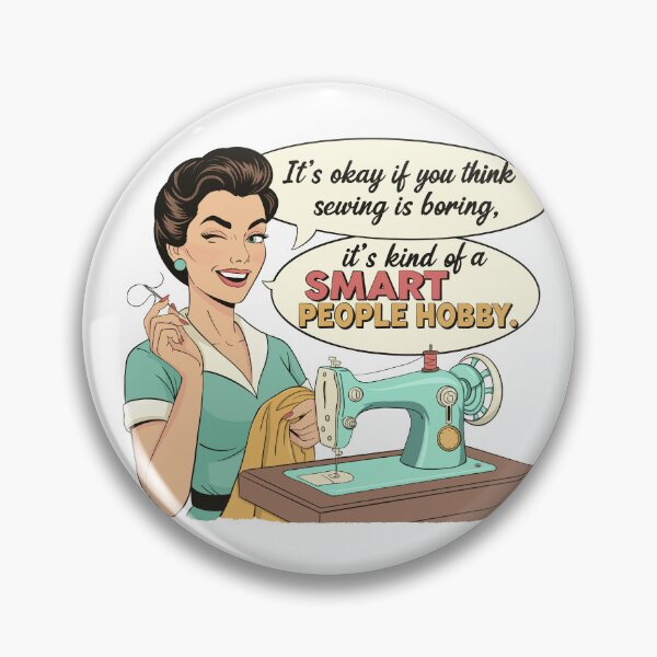 Item preview, Smart People Hobby – Funny Sewing Back Print Shirt | Retro sewing humor designed and sold by Frida-Kreativ.
