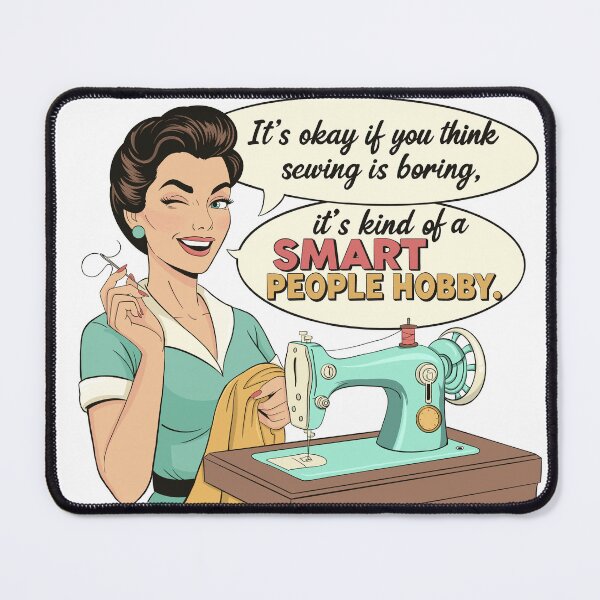 Item preview, Smart People Hobby – Funny Sewing Back Print Shirt | Retro sewing humor designed and sold by Frida-Kreativ.