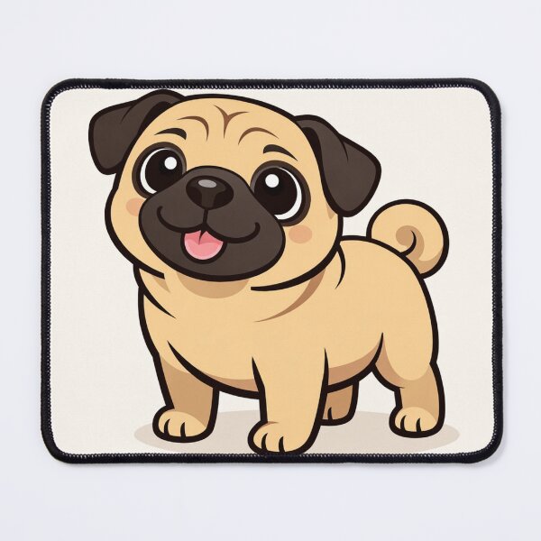 Item preview, Cute Cartoon Pug – Kawaii Dog Illustration designed and sold by Darlin8888.