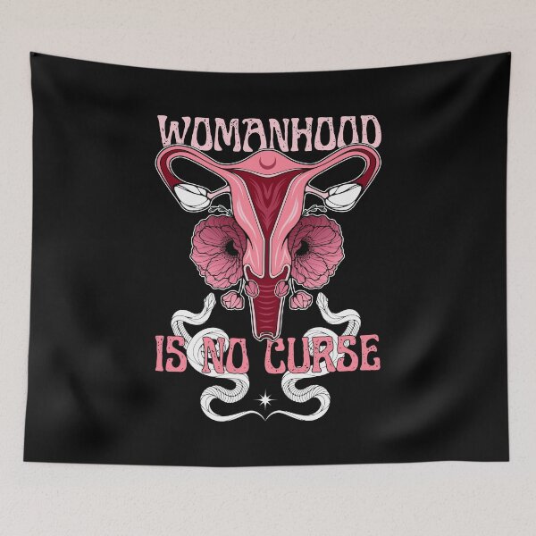 Item preview, Womanhood Is No Curse | Sassy Defiant Feminist Art designed and sold by ObsidianDaz.