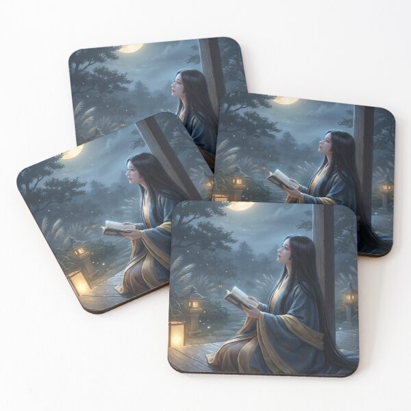 Item preview, Moonlit Reading — Quiet Lantern Night | Mori no Akari Series designed and sold by Mori-no-Akari.