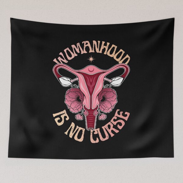 Item preview, Womanhood Is No Curse | Sassy Defiant Feminist Art designed and sold by ObsidianDaz.