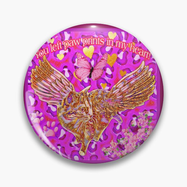 Item preview, You Left Pawprints In My Heart: Fur-angel Cat designed and sold by Oceandiana.