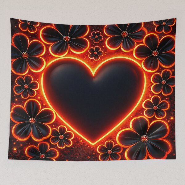 Item preview, Neon Heart Blossom designed and sold by Kaleidoscope Print.