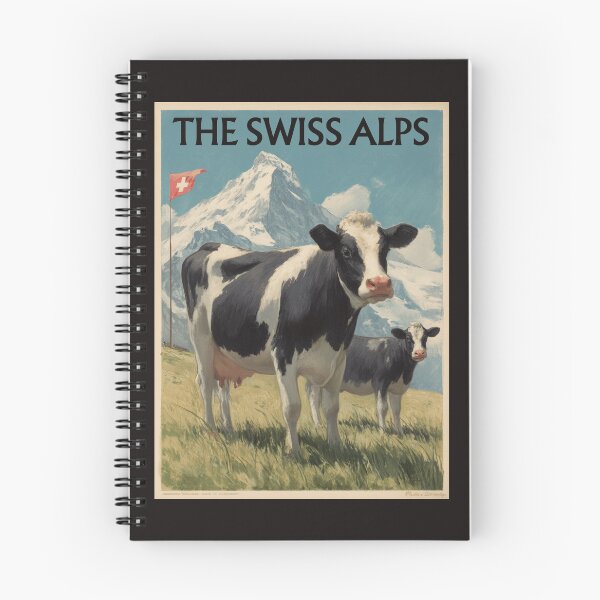 Item preview, A Vintage Travel Illustration of the Swiss Alps  designed and sold by GoodOldVintage.