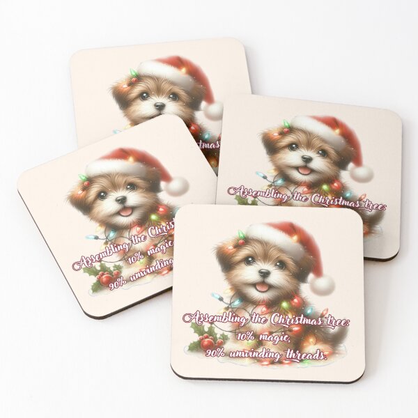 Item preview, Christmas Tree Magic with a Playful Pup designed and sold by Good Vibes .