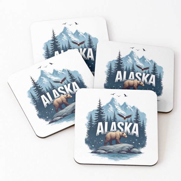 Item preview, Alaska brown bear Grizzly Bear and Eagle Hawk designed and sold by pixeldizajn.