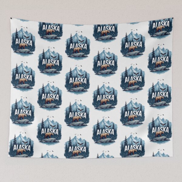 Item preview, Alaska brown bear Grizzly Bear and Eagle Hawk designed and sold by pixeldizajn.