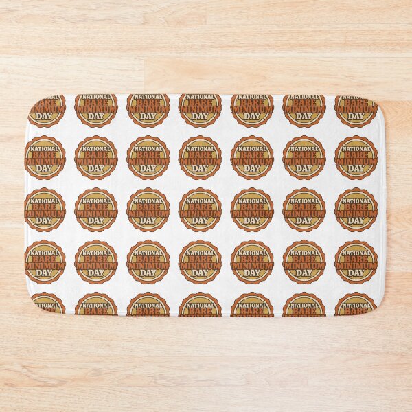 Item preview, National Bare Minimum Day Badge designed and sold by CreatedbyKandJ.