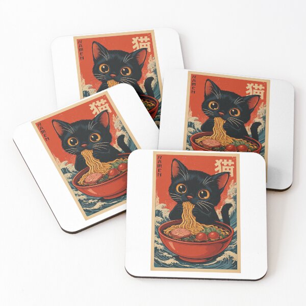 Item preview, Kawaii Ramen Cat Retro designed and sold by CapSoulCo.