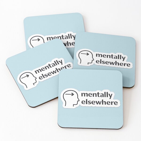 Item preview, Mentally Elsewhere Relatable Mood Meme designed and sold by Retr0Tshirts.