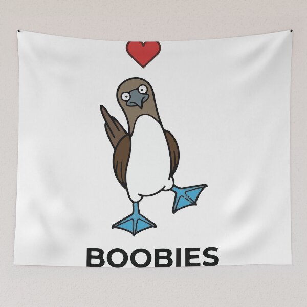 Item preview, I Love Boobies Heart Funny Birdwatching designed and sold by Petzzz.