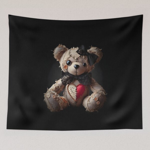 Item preview, "Stitched Heart Bear" designed and sold by JacquiTaylorArt.