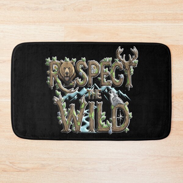 Item preview, RESPECT THE WILD nature lover hiker camper hiking camping wilderness  designed and sold by Jt41.