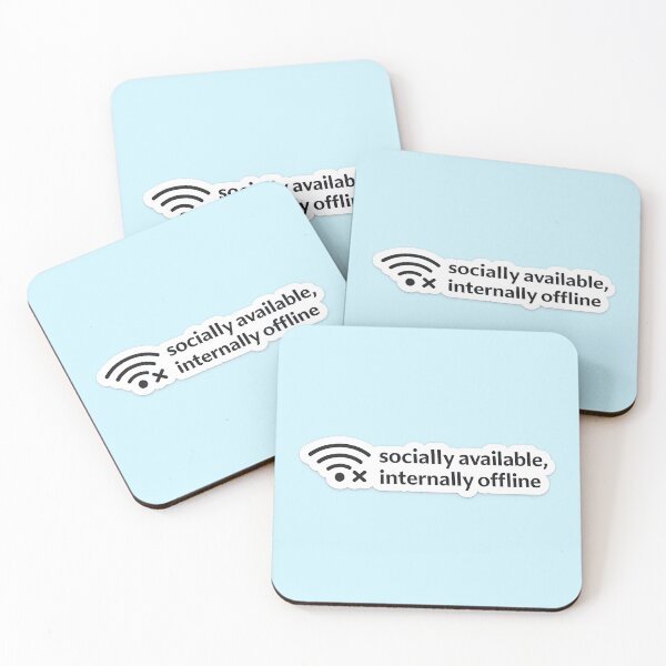 Item preview, Socially Available Internally Offline Introvert Meme designed and sold by Retr0Tshirts.