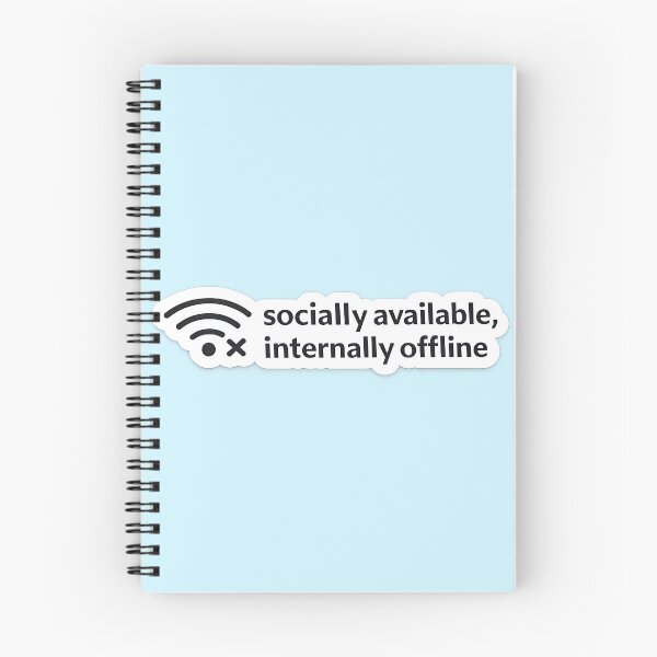 Item preview, Socially Available Internally Offline Introvert Meme designed and sold by Retr0Tshirts.