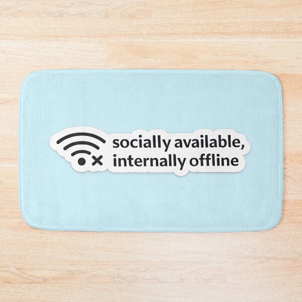 Item preview, Socially Available Internally Offline Introvert Meme designed and sold by Retr0Tshirts.