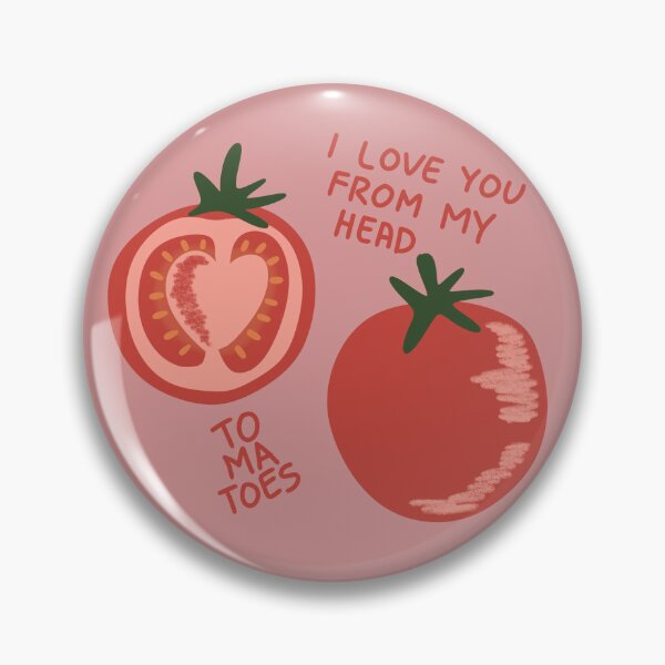 Item preview, I Love You From My Head to Ma Toes – Cute Tomato pun Valentine Illustration designed and sold by MiniV2019.
