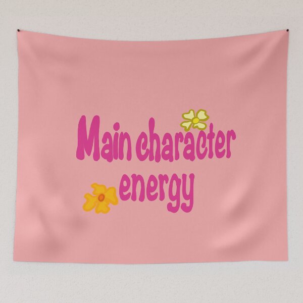 Item preview, Main Character Energy - Retro Groovy Pink Aesthetic Typography Quote designed and sold by Artonmytee.