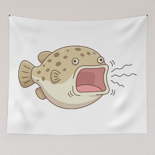 Item preview, Aeugh Pufferfish Eating Carrot Viral Meme designed and sold by Petzzz.