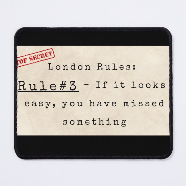 Item preview, Fan Art - Slow Horses London Rules Series - Rule #3 designed and sold by goldenbrown09.
