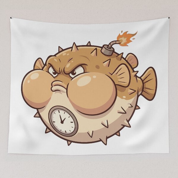 Item preview, Dont Make Me Puff Angry Pufferfish Warning designed and sold by Petzzz.