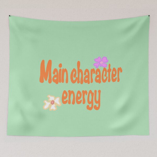 Item preview, Main Character Energy - Retro Groovy Orange Aesthetic Typography Quote designed and sold by Artonmytee.