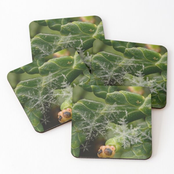 Item preview, Two Snowflakes on an Evergreen Branch designed and sold by Goiko7Margarita.