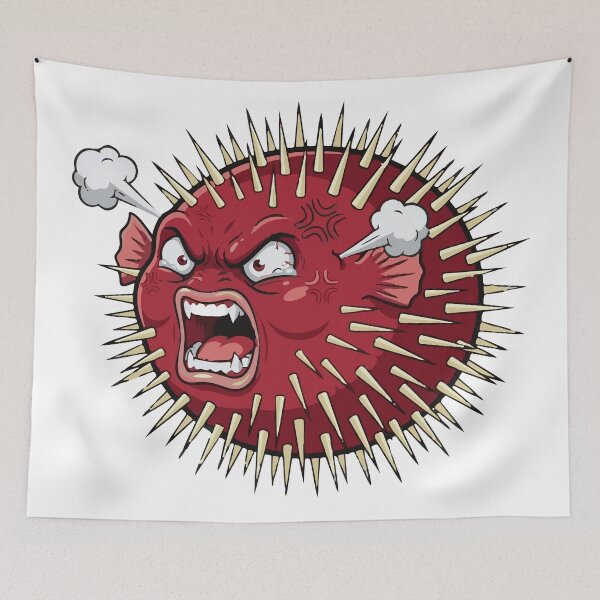 Item preview, Full Of Rage And Water Funny Blowfish designed and sold by Petzzz.