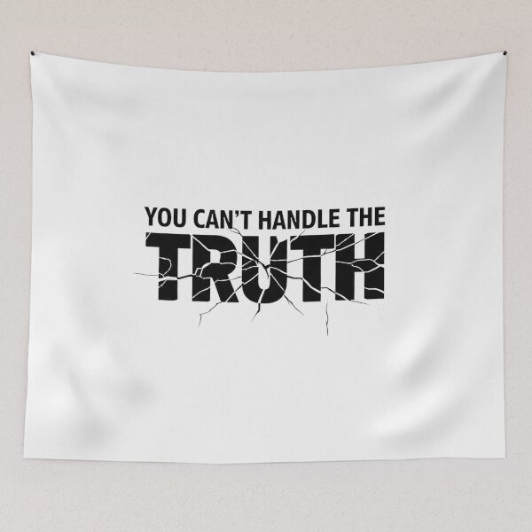 Item preview, You Can’t Handle the Truth – Bold Cracked Typography Quote Art designed and sold by inaveed.