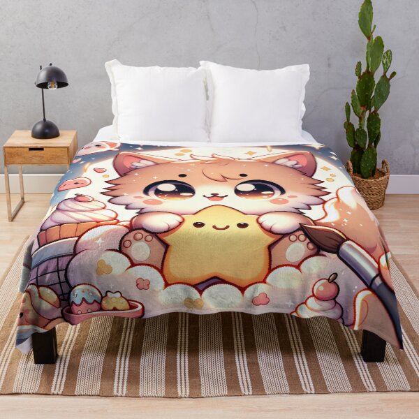 Item preview, Cute Kawaii Star Fox Cat – Magical Furfolkz Dream Companion with Star, Moon & Cozy Fantasy Aesthetic designed and sold by Furfolkz.