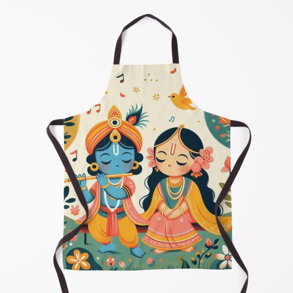 Item preview, Krishna and Radha in Children's art style designed and sold by ZOXOFO.