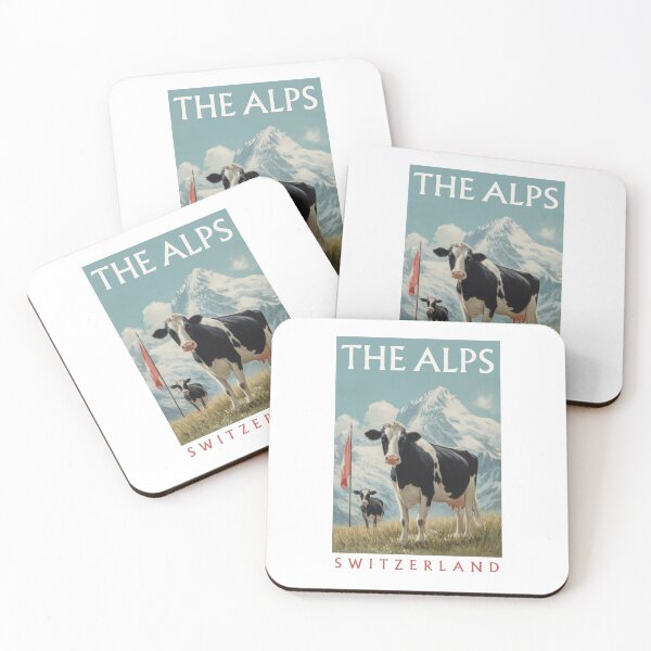 Item preview, A Vintage Travel Illustration of the Swiss Alps  designed and sold by GoodOldVintage.