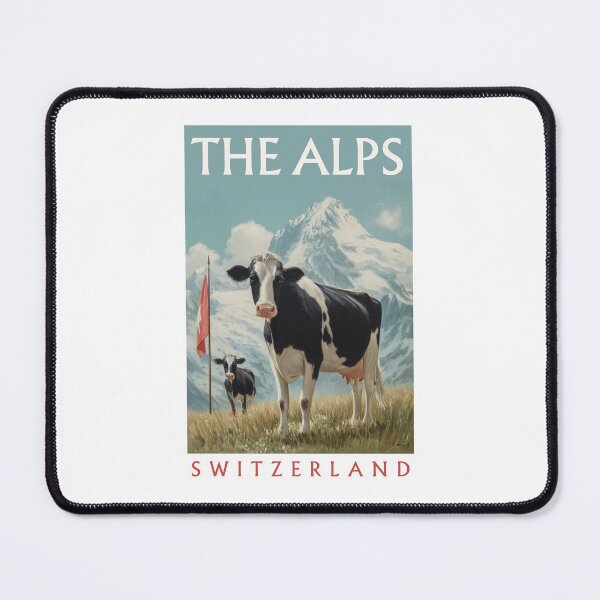 Item preview, A Vintage Travel Illustration of the Swiss Alps designed and sold by GoodOldVintage.