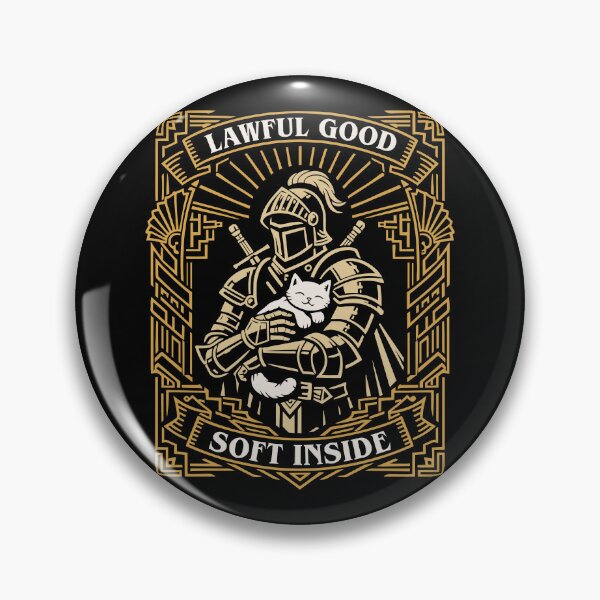 Item preview, Lawful Good Soft Inside Funny Paladin Cat designed and sold by pixeptional.