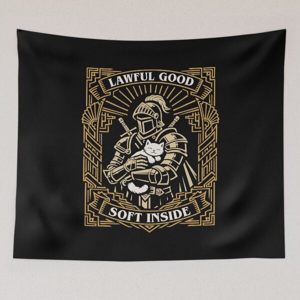 Item preview, Lawful Good Soft Inside Funny Paladin Cat designed and sold by pixeptional.