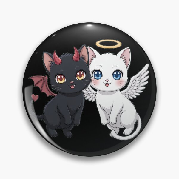 Item preview, Cherub Cat Baby Angel And Devil Cute Cat Lovers Gift designed and sold by Versik-.