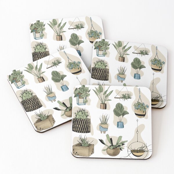 Item preview, Urban Jungle Indoor Plants Collection - Aesthetic Watercolor Houseplants Art designed and sold by LYAN-STORE.
