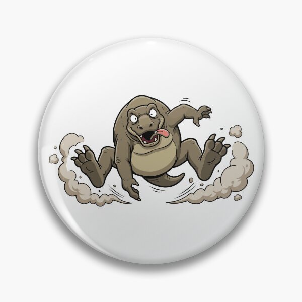 Item preview, Heavy Breathing Komodo Dragon Running Funny designed and sold by Petzzz.