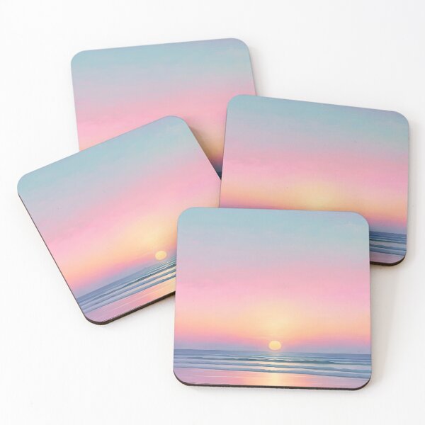 Item preview, Dreamy Pastel Minimalist Seascape Sunset, Orange designed and sold by Prints and Lifestyle.