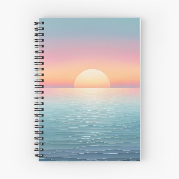 Item preview, Dreamy Pastel Minimalist Seascape Sunset , orange designed and sold by Prints and Lifestyle.