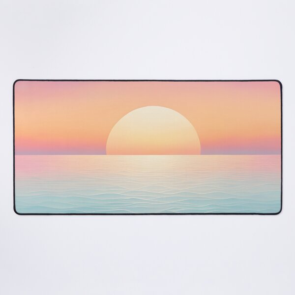 Artikelvorschau, Verträumter, minimalistischer Sonnenuntergang in Pastellfarben, orange entworfen und verkauft von Prints and Lifestyle.