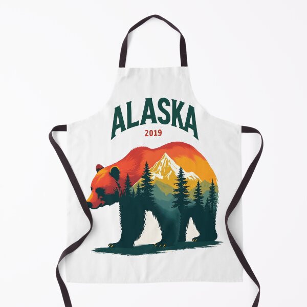 Item preview, Alaska brown bear Grizzly Bear colorful forest mountain designed and sold by pixeldizajn.