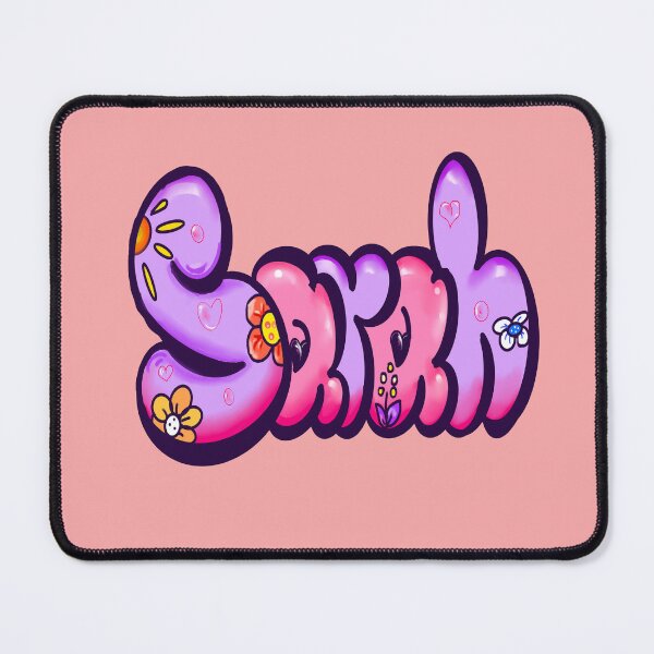 Item preview, Sarah popular girls name woman’s first name in pink purple bubble letters Sarah designed and sold by Artonmytee.