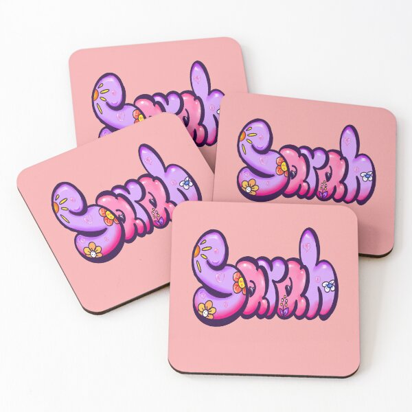 Item preview, Sarah popular girls name woman’s first name in pink purple bubble letters Sarah designed and sold by Artonmytee.
