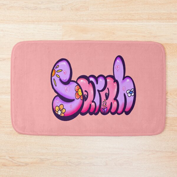 Item preview, Sarah popular girls name woman’s first name in pink purple bubble letters Sarah designed and sold by Artonmytee.